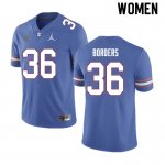 Women's Florida Gators #36 Chief Borders NCAA Nike Royal Authentic Stitched College Football Jersey ZAY4762OU